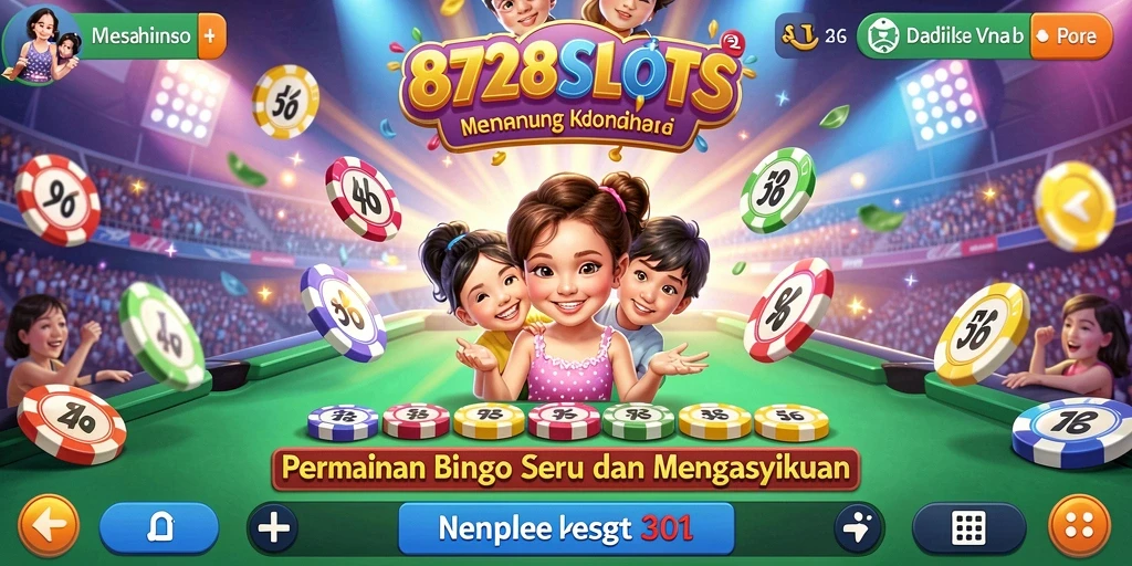 Tampilan gameplay Bingo yang seru dan interaktif di 8728SLOTS.