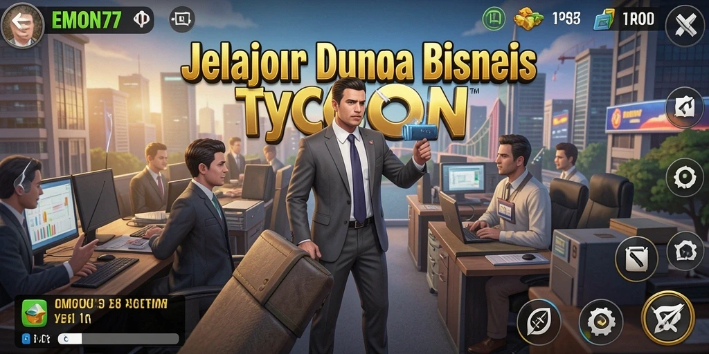 Tampilan gameplay Tycoon yang menarik dalam EMON77.