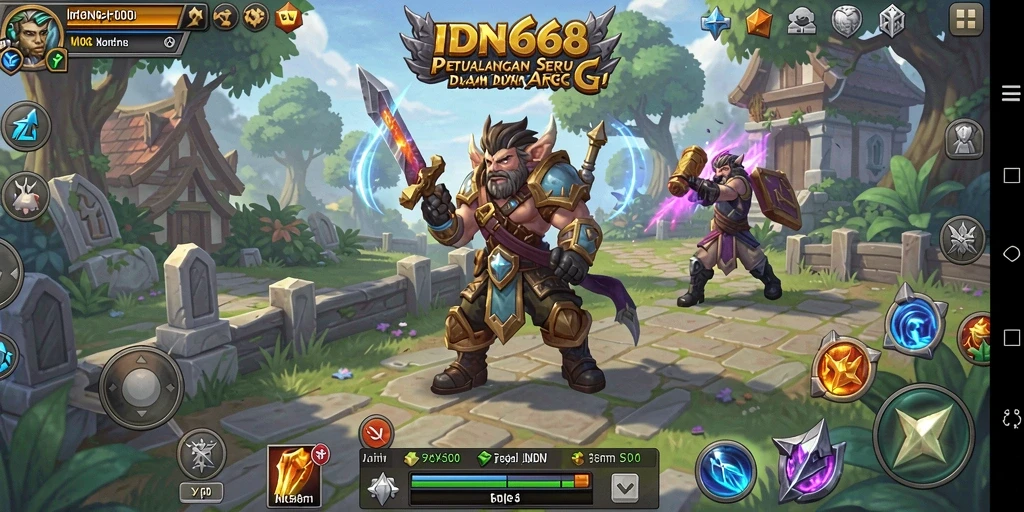 Tampilan aksi menarik dalam permainan ARPG IDN668.