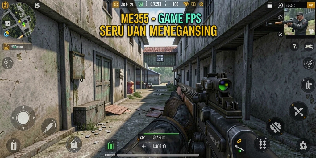 Tampilan gameplay seru dalam game FPS ME355 yang menegangkan.