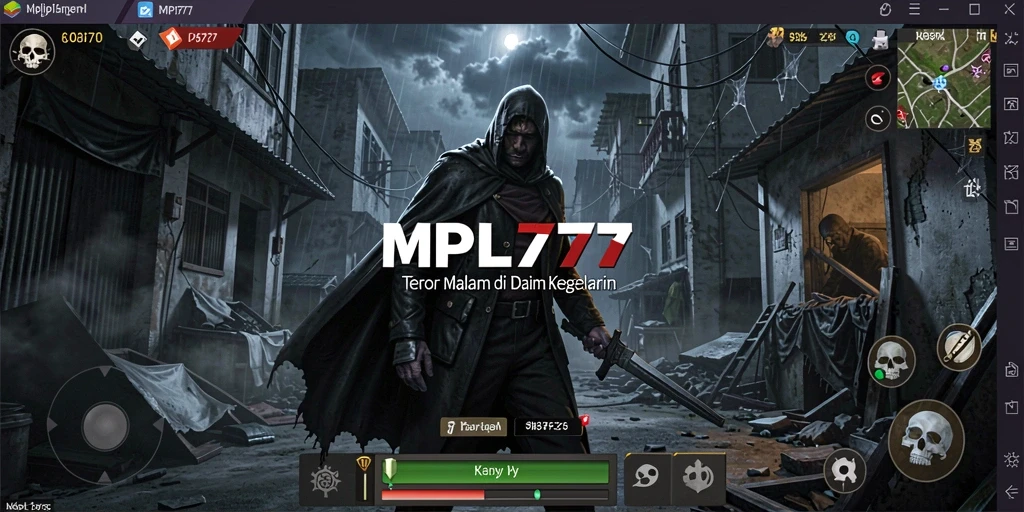 Tampilan gameplay MPL777 menampilkan suasana menyeramkan dan menegangkan.