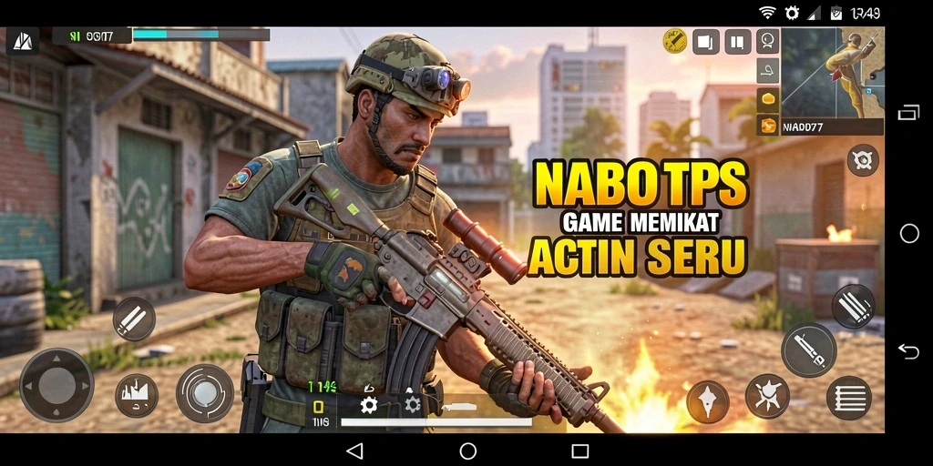 Tampilan gameplay NABOB77 yang menegangkan dalam pertempuran TPS.