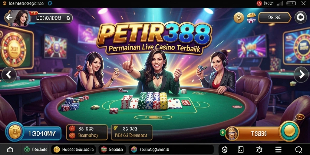 Tampilan gameplay Live Casino yang menarik di PETIR388.