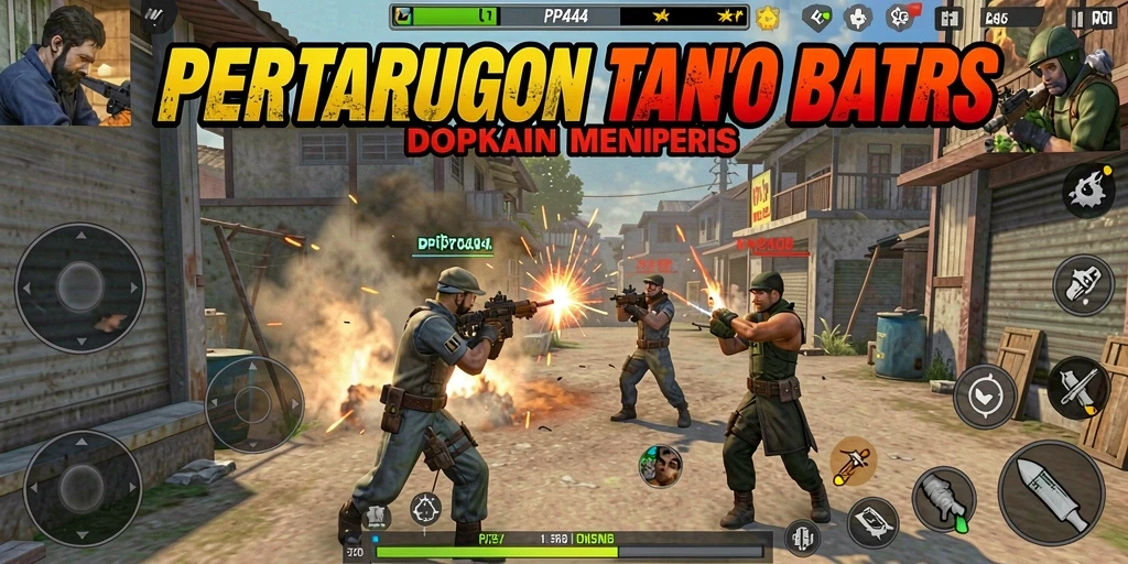 Tampilan gameplay mendebarkan dari PP444 dengan aksi yang cepat.