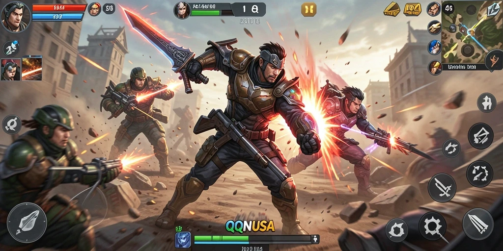Gameplay QQNUSA yang seru dan penuh aksi.