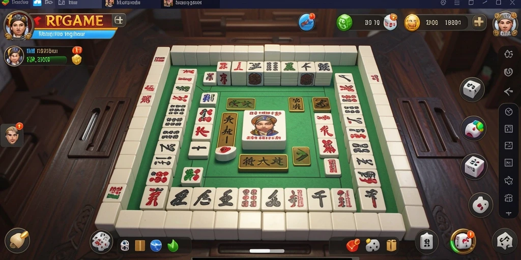 Tangkapan layar RPGAME menampilkan gameplay Mahjong yang menarik dan interaktif.
