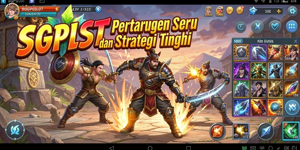 Screenshot menunjukkan pertarungan intens antara dua karakter di SGPSLOT.