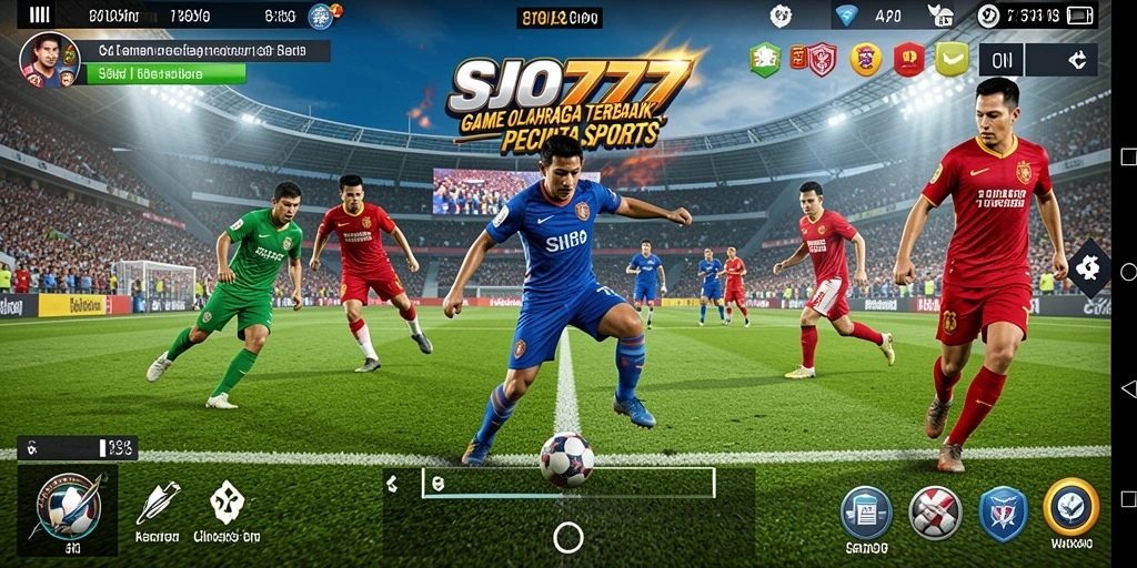 Tampilan gameplay mendebarkan dengan aksi olahraga yang intens.