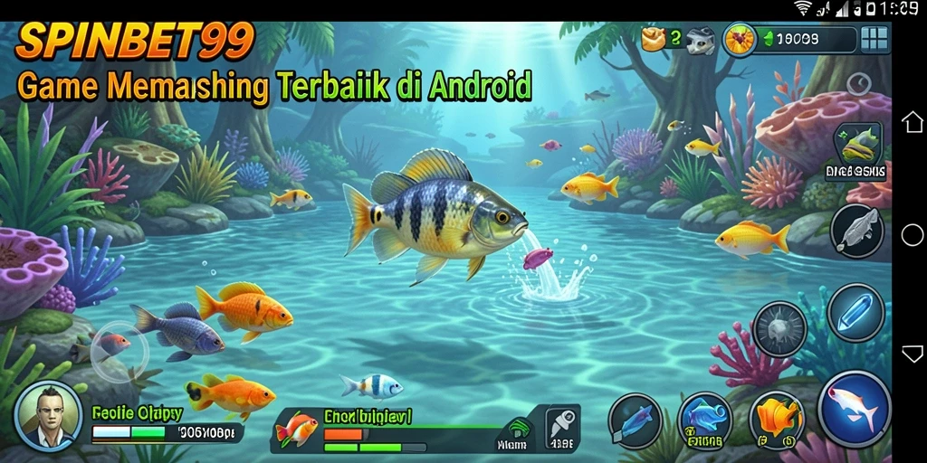 Tampilan gameplay memancing yang seru dan menegangkan.
