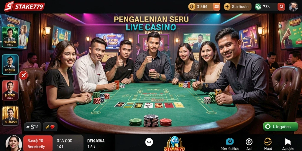 Tampilan gameplay Live Casino yang menarik dan interaktif.