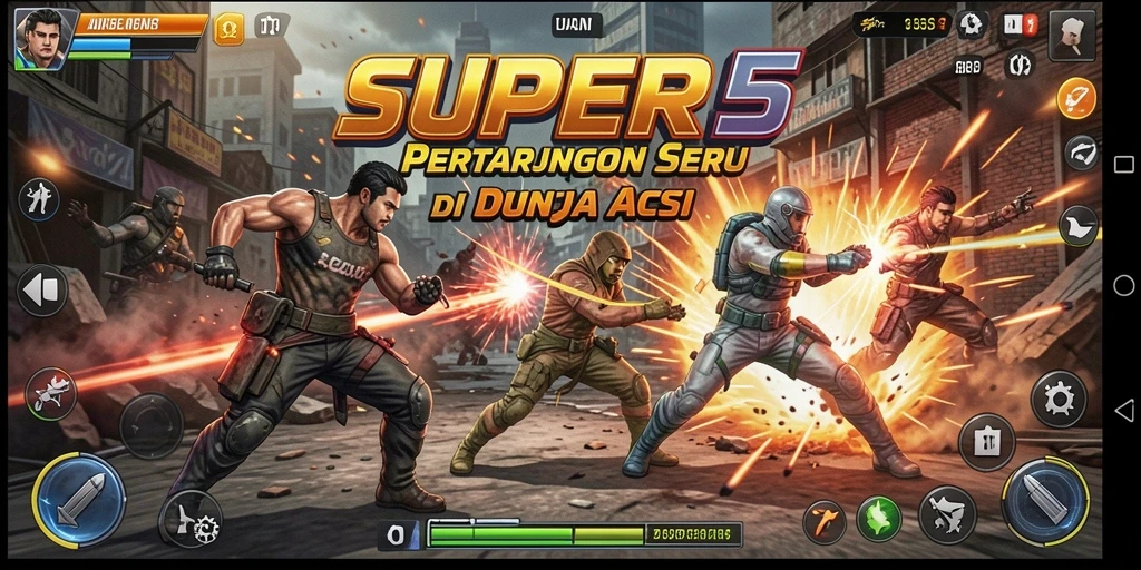 Screenshot akun SUPER5 menunjukkan aksi pertarungan yang mendebarkan.