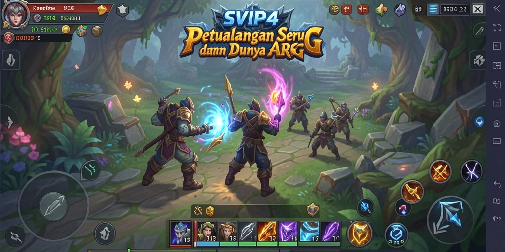 Tampilan menarik dari pertarungan dalam game ARPG ini.