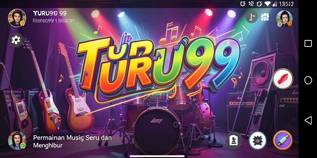Tampilan gameplay TURU99 yang penuh warna dan dinamis.