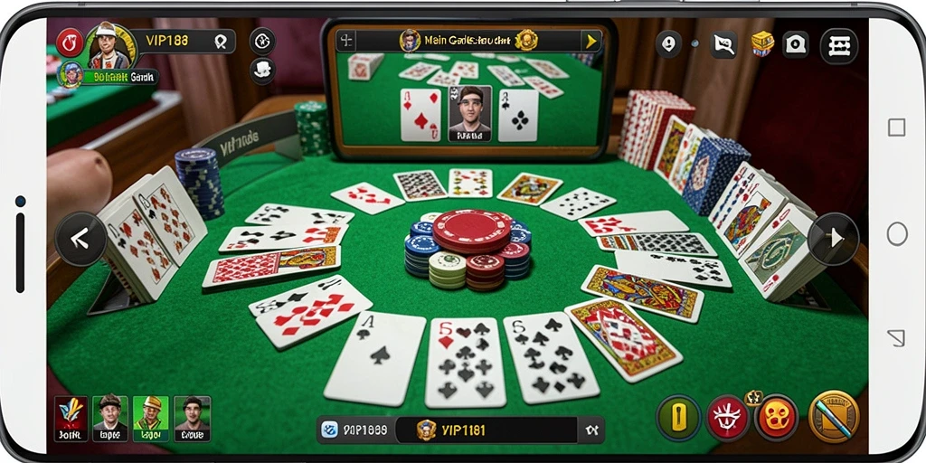 Tampilan gameplay Gaple yang mengasyikkan di VIP188.
