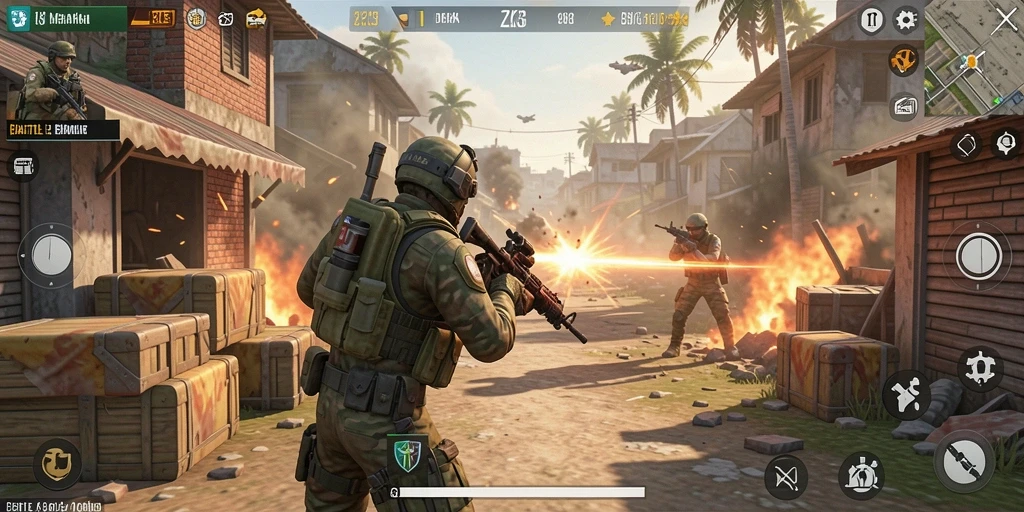Gameplay ZK3 yang mendebarkan dalam pertempuran Battle Royale.